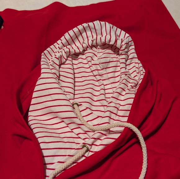 Ampersand Double Hood Red and Navy Hoodie. XL. NWT - Picture 5 of 6